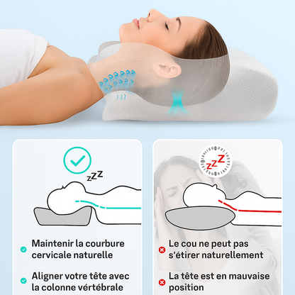 Oreiller cervical en mousse à mémoire de forme