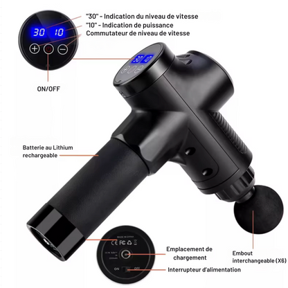 Pistolet de Massage Musculaire – Récupération Rapide & Détente Profonde