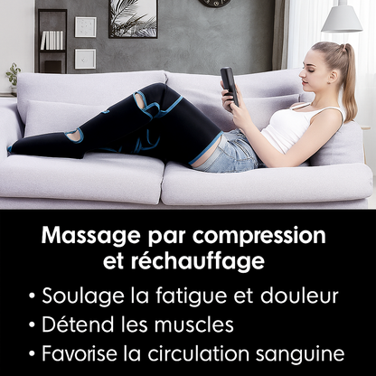 Masseur jambes à compression d’air & chauffe genoux
